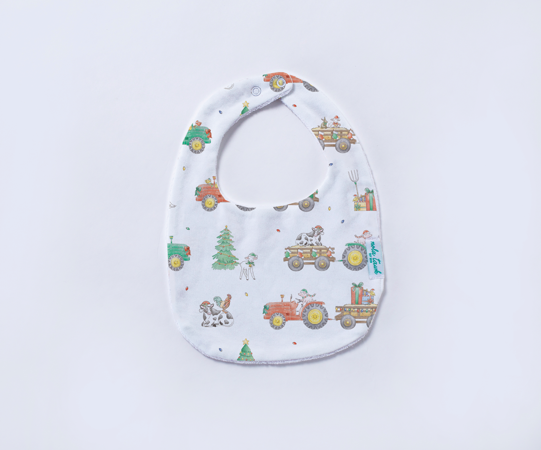 Moo-y Christmas Organic Cotton Christmas Baby Bib